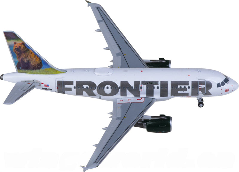 NG Models Frontier Airlines Airbus A318 N801FR 1:400 Diecast Model view 4