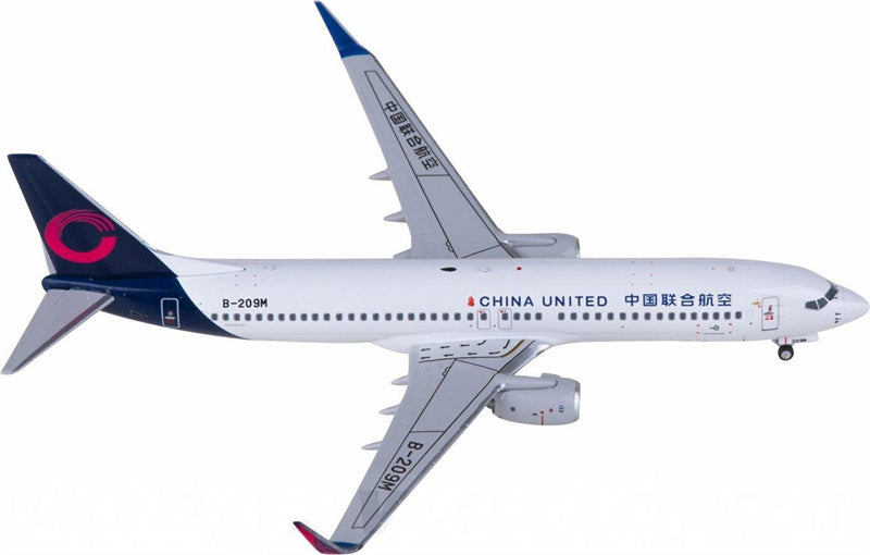 NG Models China United Airlines Boeing 737-800 B-209M 1:400 Diecast Model view 4