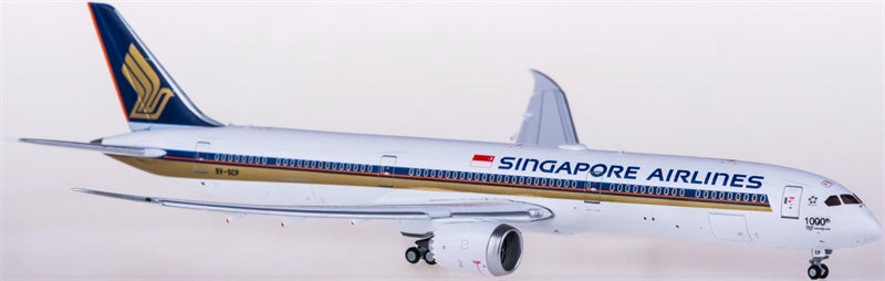 JC Wings Singapore Airlines Boeing 787-10 Dreamliner 9V-SCP 1000TH Flaps Down 1:400 Diecast Model view 3