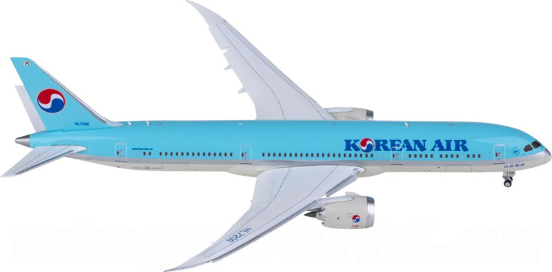 JC Wings Korean Air Boeing 787-9 Dreamliner HL7206 Flaps Down 1:400 Diecast Model view 2