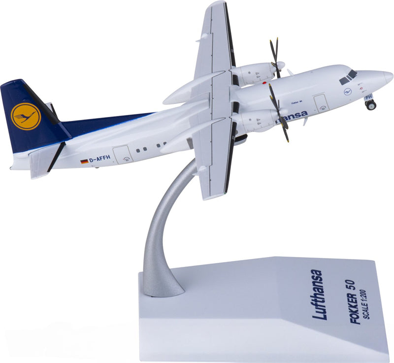 JC Wings Lufthansa Fokker 50 D-AFFH 1:200 Diecast Model view 3