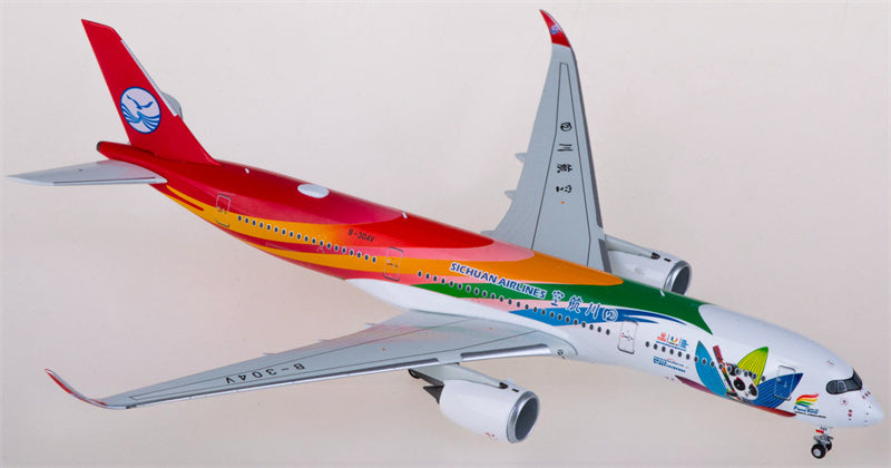 NG Models Sichuan Airlines Airbus A350-900 B-304V 1:400 Diecast Model view 3