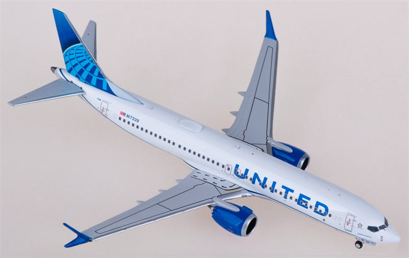 NG Models United Airlines Boeing 737 MAX 8 N17339 1:400 Aircraft Pre-built  Airliner Model Display