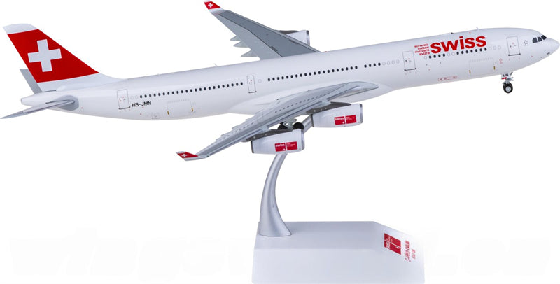 JC Wings Swiss Airbus A340-300 HB-JMN 1:200 Diecast Model view 1