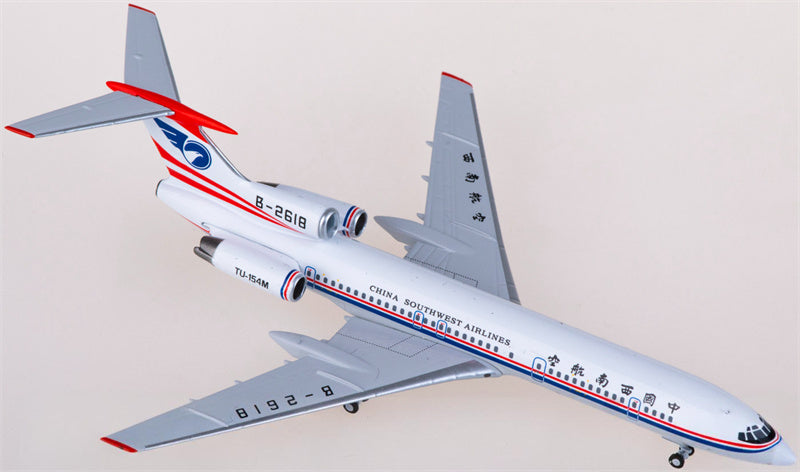 NG Models China Southwest Airlines Tupolev TU-154M B-2618 1:400 Diecast Model view 3