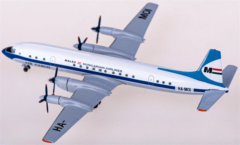 AeroClassics Malev for Ilyushin Il-18 HA-MOI Air Cargo 1:400 Airplane Pre-built  Airliner Model Display