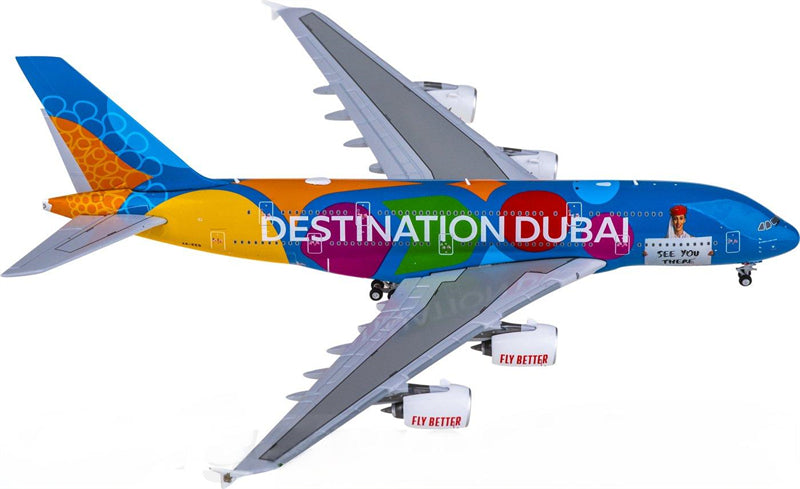 Geminijets 1:400 Emirates Airbus A380 A6-EES Diecast Model view 2
