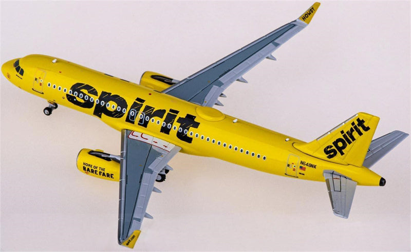 NG Models Spirit Airlines Airbus A320 N648NK 1:400 Airplan Diecast Model view 2