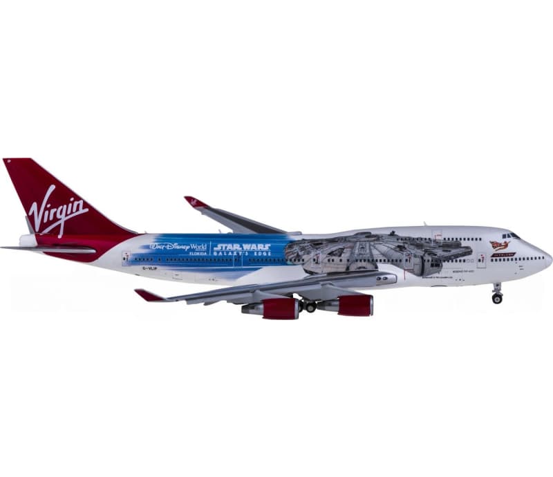 JC Wings Virgin Atlantic Boeing 747-400 G-VLIP Flaps Down 1:400 Aircraft Pre-built  Airliner Model Display