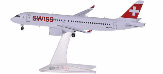 Herpa Swiss Bombardier CS300 HB-JCB 1:200 Airplan Diecast Model view 1