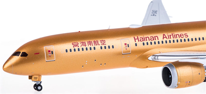 JC Wings Hainan Airlines Boeing 787-9 B-1343 Gold Color 1:200 Diecast Model view 2