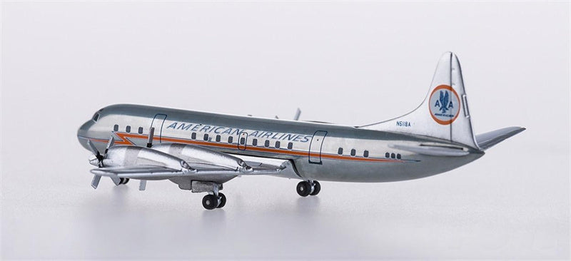 AeroClassics American Airlines for Lockheed L-188 N6118A 1:400 Airplane Pre-built  Airliner Model Display
