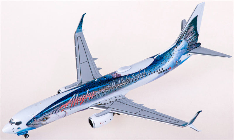 NG Models Alaska Airlines Boeing 737-800 N559AS 1:400 Diecast Model view 1