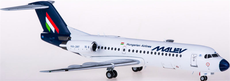 Herpa Malev Fokker 70 HA-LMF 1:200 Diecast Model view 1