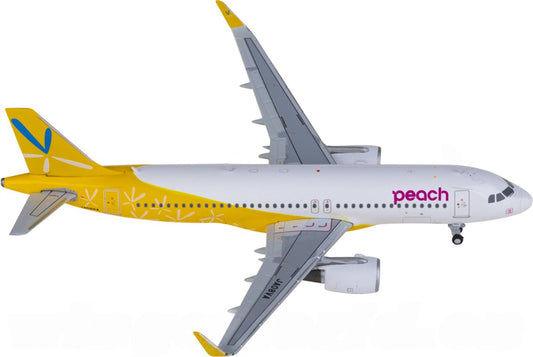JC Wings Peach Aviation for Airbus A320 JA08VA 1:400 Airplane Pre-built Airliner Model Display