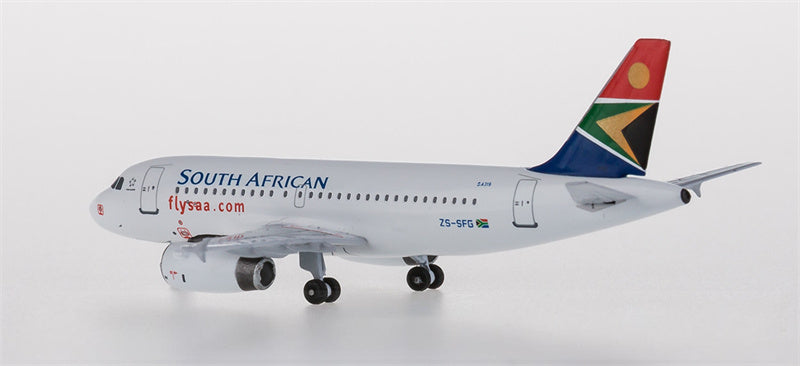 AeroClassics South African for Airbus A319 ZS-SFG 1:400 Airplane Pre-built  Airliner Model Display