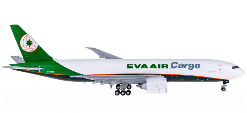 JC Wings EVA Air Cargo Boeing 777-200 B-16781 Flaps Down 1:400 Diecast Model view 2