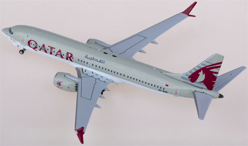 NG Models Qatar Boeing 737 MAX 8 A7-BSE 1:400 Diecast Model view 1