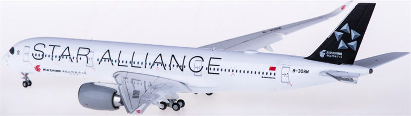 JC Wings Air China Airbus A350-900XWB B-308M Star Alliance Flaps Down 1:400 Diecast Model view 4