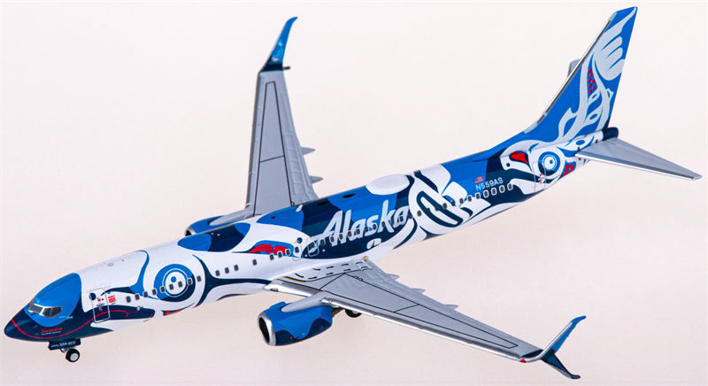 NG Models Alaska Airlines Boeing 737-800 N559AS 1:400 Diecast Model view 3