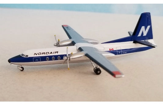 AeroClassics Nordair okker F27 CF-NAJ 1:400 Aircraft Pre-built  Airliner Model Display