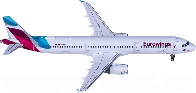 JC Wings Eurowings Airbus A321 D-AIDV 1:400 Diecast Model view 1