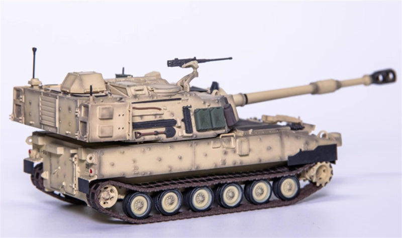 T-MODEL US M109A7 self-propelled howitzer 155mm w/ ammunition vehicle Sand colored style 1:72 Tank Pre-built Model