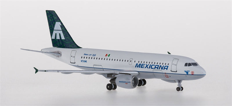 AeroClassics Mexicana for Airbus A319 N750MX 1:400 Airplane Pre-built  Airliner Model Display