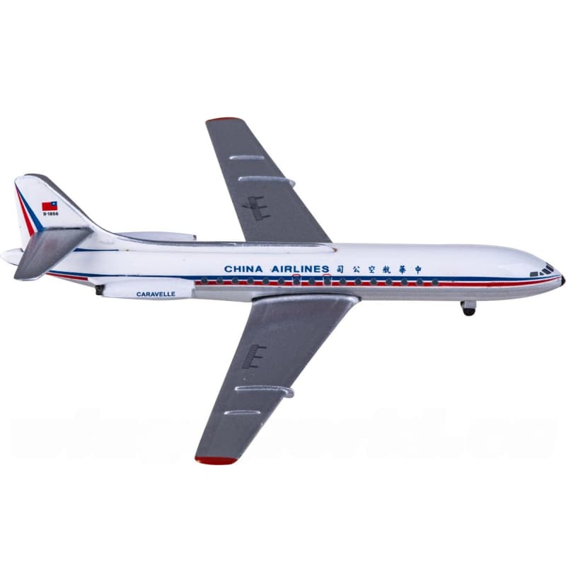 YU ModeL China Airlines Sud Aviation SE-210 B-1856 1:400 Aircraft Pre-built  Airliner Model Display