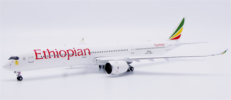 JC Wings Ethiopian Airlines Airbus A350-1000XWB ET-BAX Flaps down 1:400 Diecast Model view 1