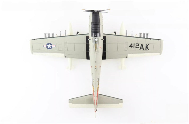 Hobby Master Douglas A-1H Skyraider 412 VA-176 USS Intrepid 1966 1:72 Airplane Pre-built Model