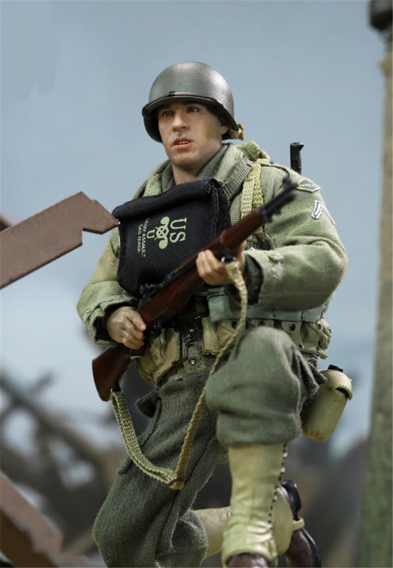 DID Palm Hero Series WWII US 2nd Ranger Battalion Series 3rd Private Caparzo 1:12 Soldier Pre-built Model