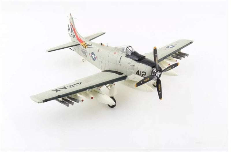 Hobby Master Douglas A-1H Skyraider 412 VA-176 USS Intrepid 1966 1:72 Airplane Pre-built Model