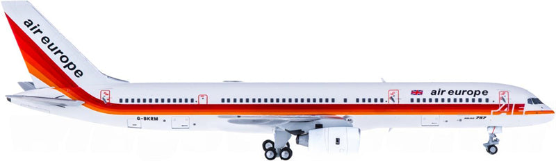 NG Models Air Europe for Boeing 757-200 G-BKRM 1:400 Airplane Pre-built Airliner Model Display