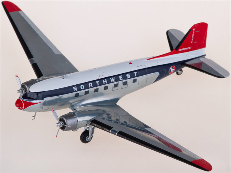 JC Wings Northwest Airlines Douglas DC-3 N39544 1:200 Diecast Model view 2