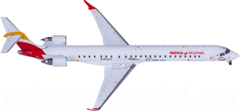 JC Wings Iberia for Bombardier CRJ1000 EC-MVZ 1:400 Airplane Pre-built Airliner Model Display