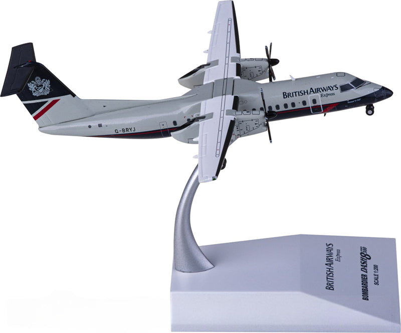 JC Wings British Airways for Bombardier for Dash 8 Q300 G-BRYJ 1:200 Airplane Pre-built Airliner Model Display