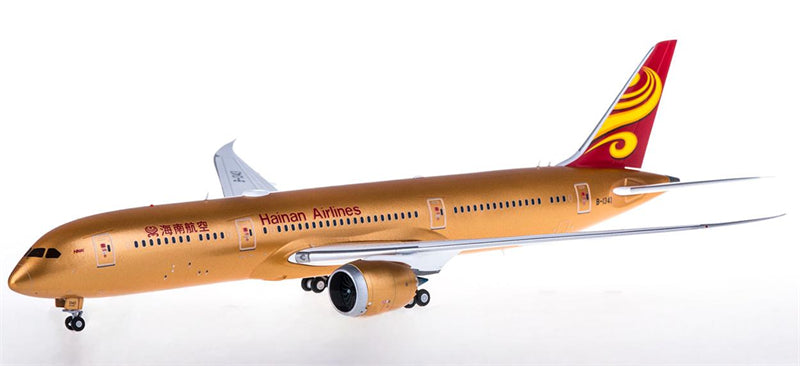 JC Wings Hainan Airlines Boeing 787-9 B-1343 Gold Color 1:200 Diecast Model view 1