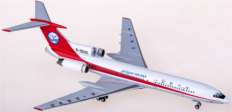 NG Models Sichuan Airlines for Tupolev Tu-154M B-2630 1:400 Airplane Pre-built  Airliner Model Display