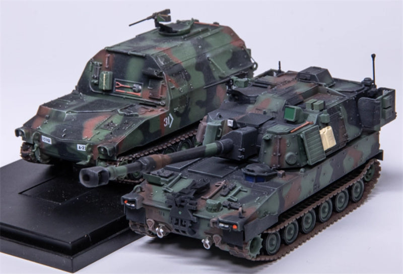 T-MODEL US M109A7 self-propelled howitzer 155mm w/ Ammunition truck NATO Color 1:72 Tank Pre-built Model