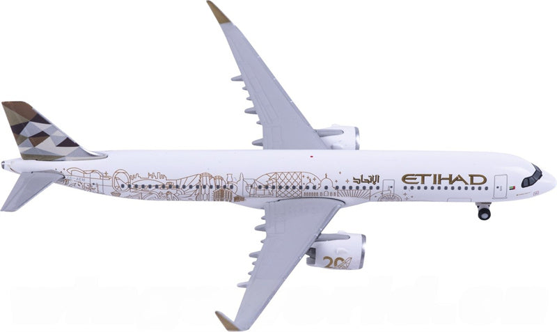 Herpa Etihad Airways Airbus A321neo A6-AEN 1:500 Diecast Model view 4