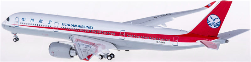 JC Wings Sichuan Airlines Airbus A350-900XWB B-304U Flaps Down 1:400 Diecast Model view 3