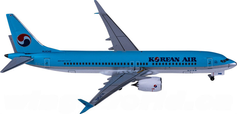 AeroClassics Korean Air Boeing 737 MAX 8 HL8348 1:400 Diecast Model view 1