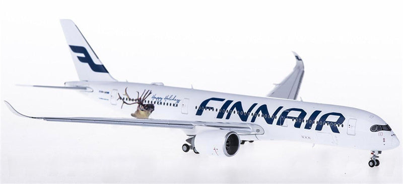 JC Wings Finnair Airbus A350-900 OH-LWD Happy Holiday Flaps Down 1:400 Diecast Model view 1