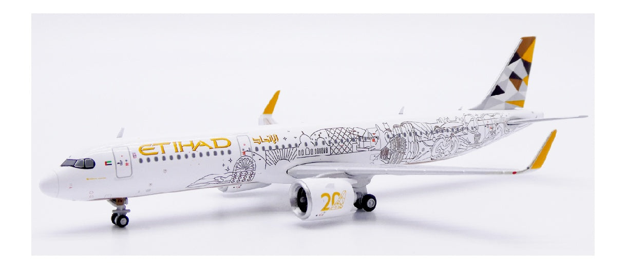 JC Wings 1:400 Etihad Airways Airbus A321neo A6-AEN  DIECAST Model