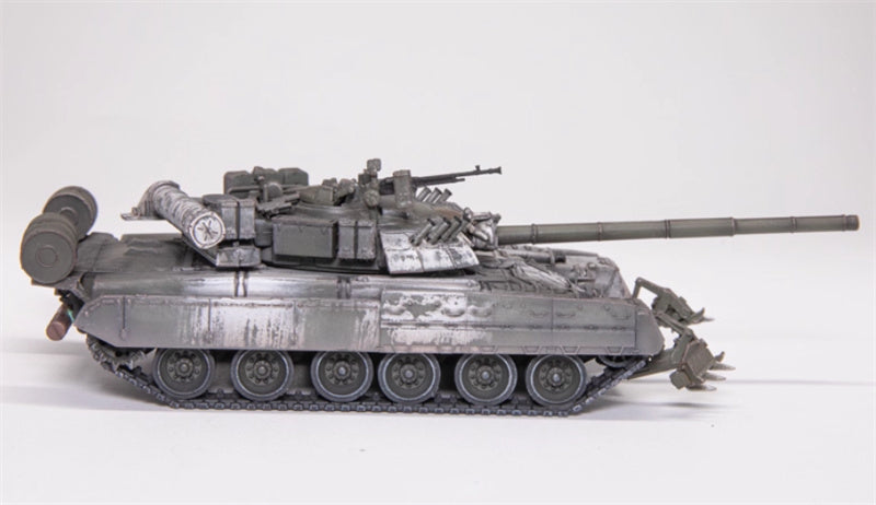 ARTISAN Russian T80U main battle snow w/ mine plow lot of modified parts and etchings 1:72 Tank Pre-built Model