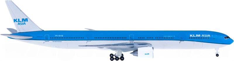 Herpa KLM Asia Boeing 777-300ER PH-BVB 1:500 Diecast Model view 1