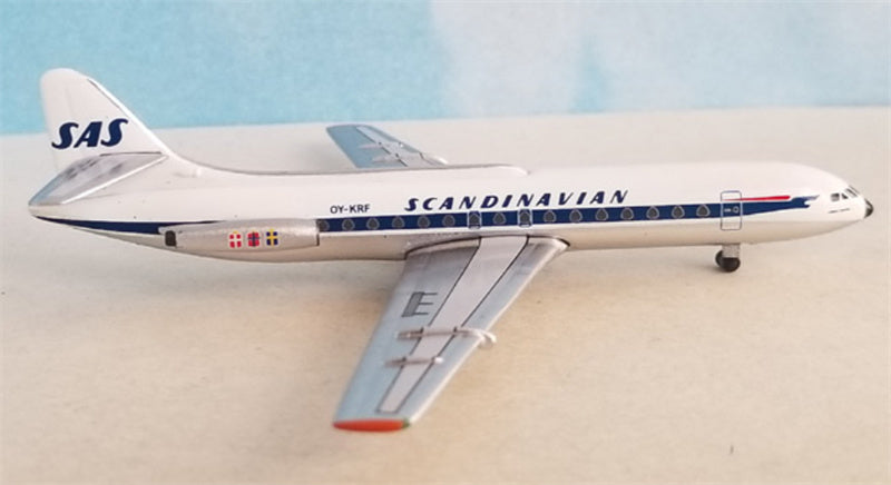 AeroClassics 1:400 SAS Sud Aviation SE-210 OY-KRF Diecast Model view 2
