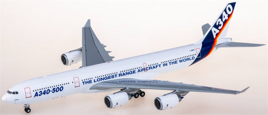JC Wings Airbus House Color A340-500 F-WWTE The Longest Range in World 1:200 Diecast Model view 1