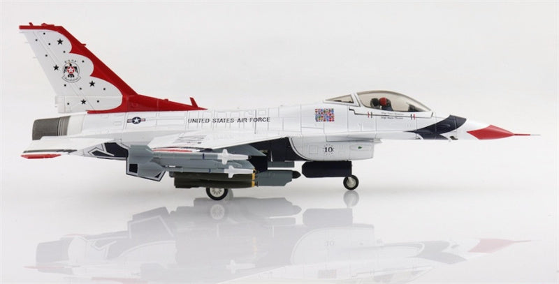 Hobby Master F-16C Thunderbirds Warbird No.10 USAF 1988 1:72 Airplane Pre-built Model
